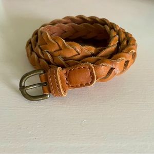 H&M Tan Woven Leather Belt NWOT